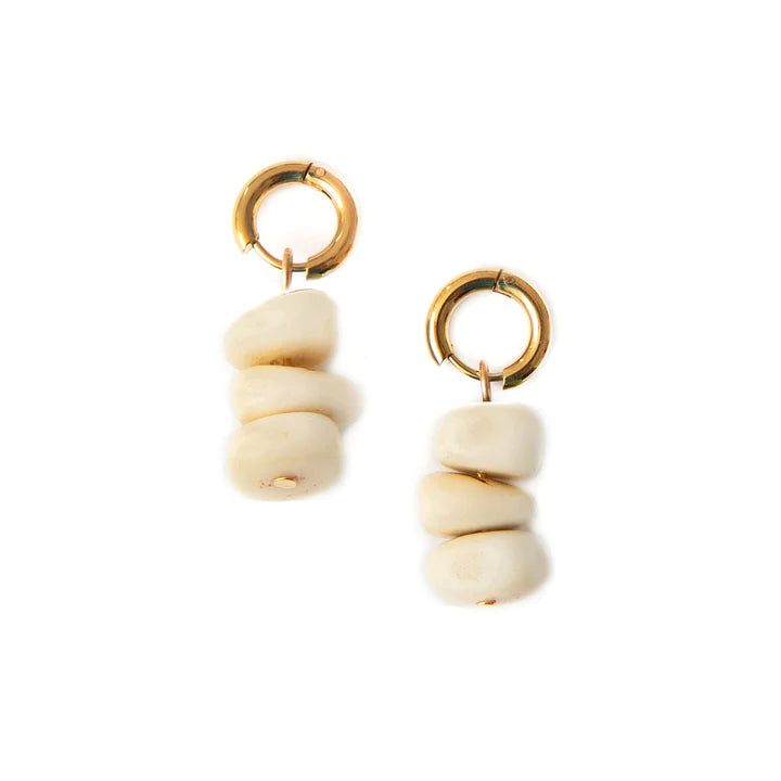 Botanical Ivory Palm Earrings